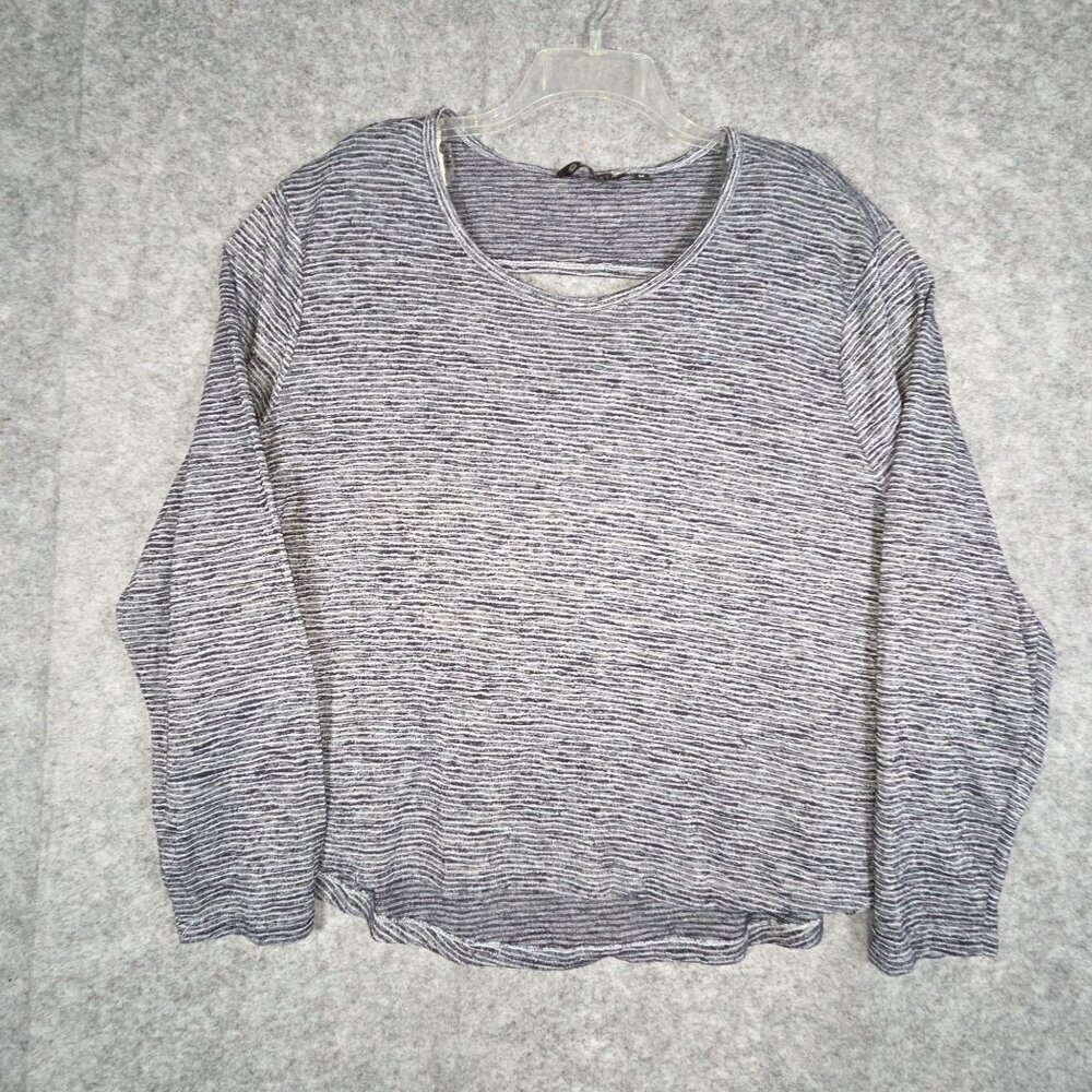 Athleta Women's Sweatshirt Round Neck Long Sleeve Pullover Gray Black Size 2X